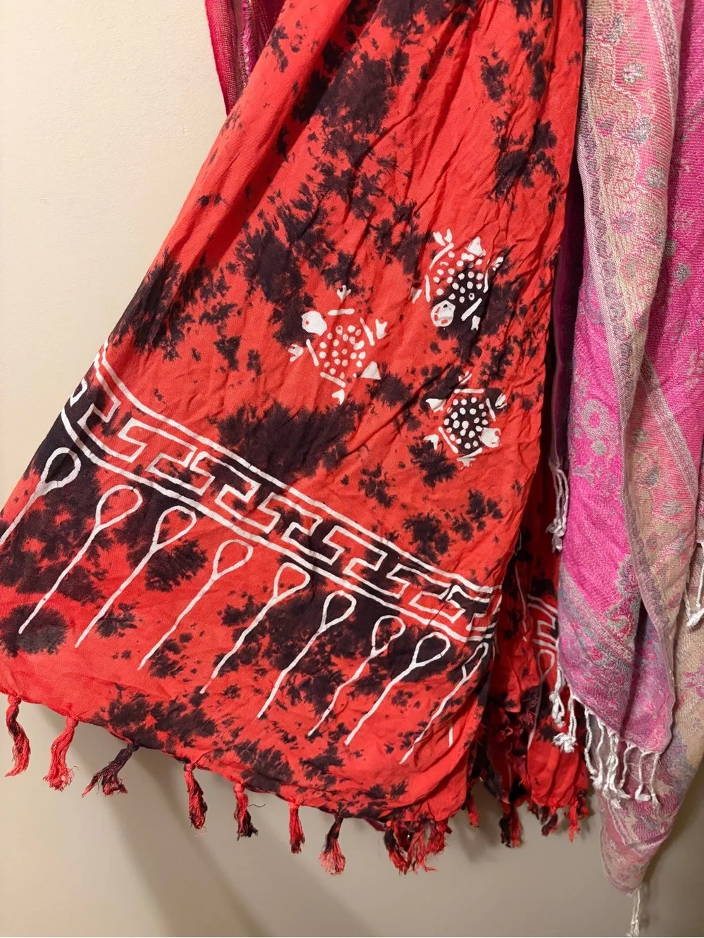 Mixed Pink & Red Scarf Bundle Set of 5